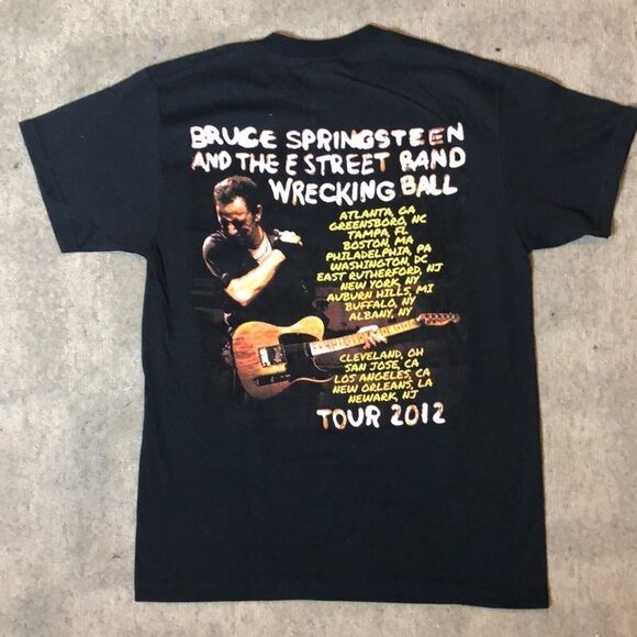Vintage Bruce Springsteen & The E Street Band Tour 2012 T-Shirt | 2-Sided | M - Picture 4 of 5